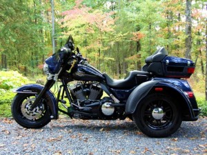 Trike with powder coated wheels and powder coated front end