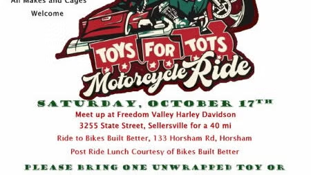 10th Annual Horsham Toys for Tots motorcycle run